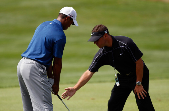 Tiger woods with swing coach