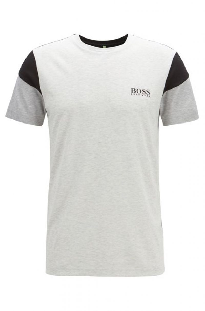 BOSS Hugo Boss TL-Tech Slim-fit T-shirt in Light Grey #50399305 Polo Shirts | Golf Inc.