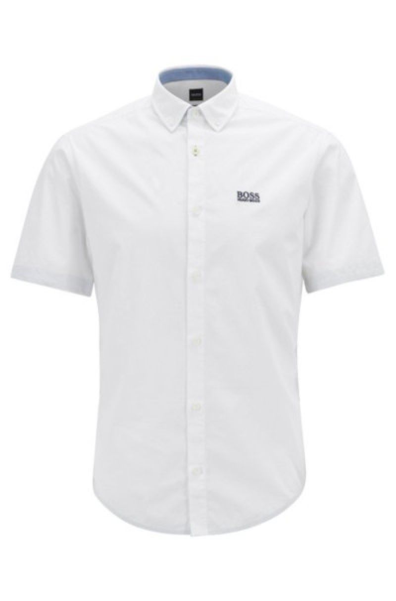 boss short sleeve button down