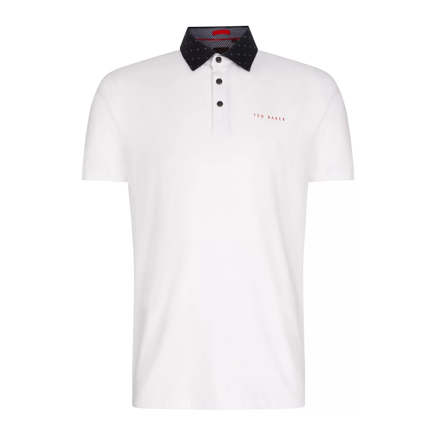 Ted Baker Newing Woven Colar Polo Shirt in White #160096 category image