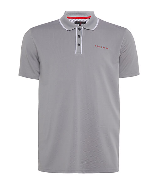Ted Baker Bunka Solid Polo Shirt Light Grey Polo Shirts | Golf Inc.